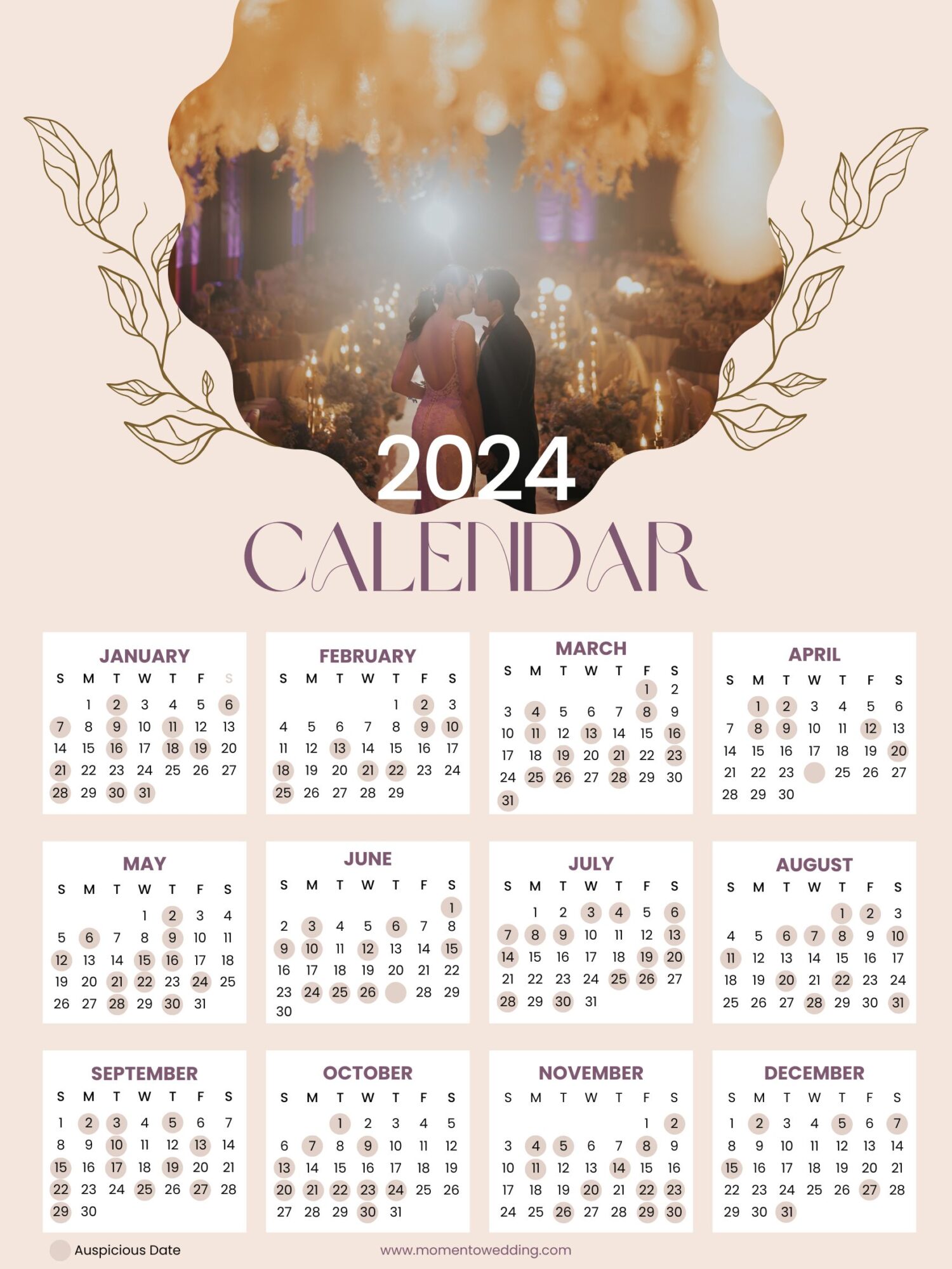 Auspicious Wedding Dates in 2024 MomentoWedding