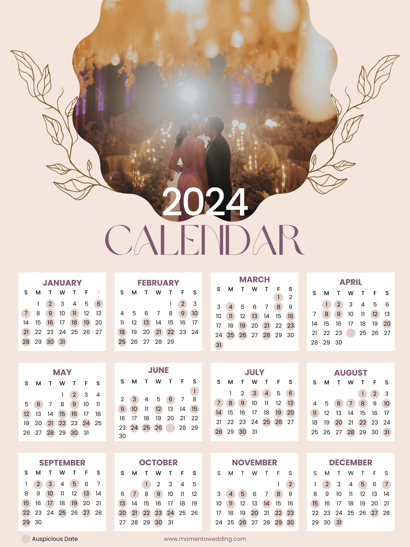Auspicious Wedding Dates in 2024